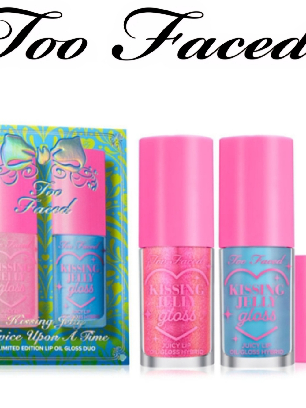 Too Faced 2-Pc Kissing Jelly Twice Upon A Time Limited-Edition Lip Oil Gloss Set